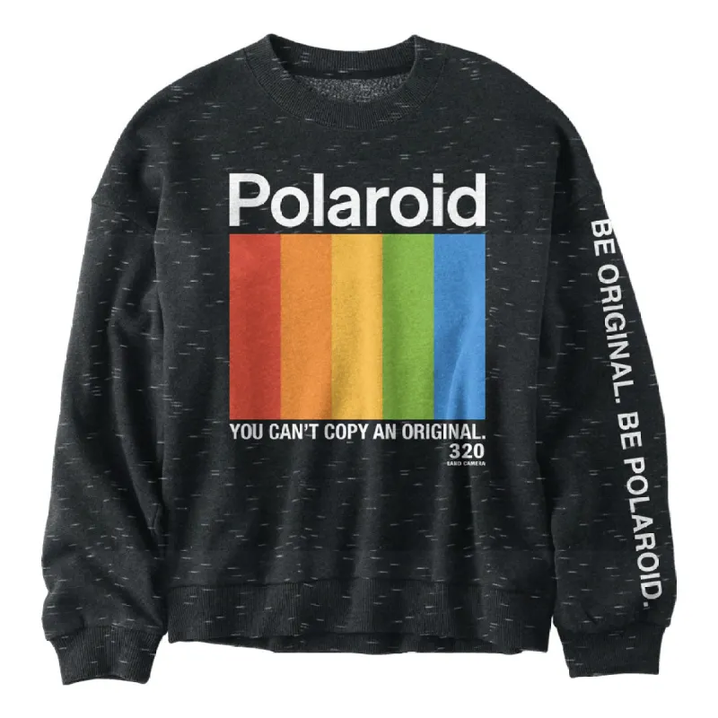 Polaroid - Can't Copy an Original Juniors Sweatshirt sold by Old Glory