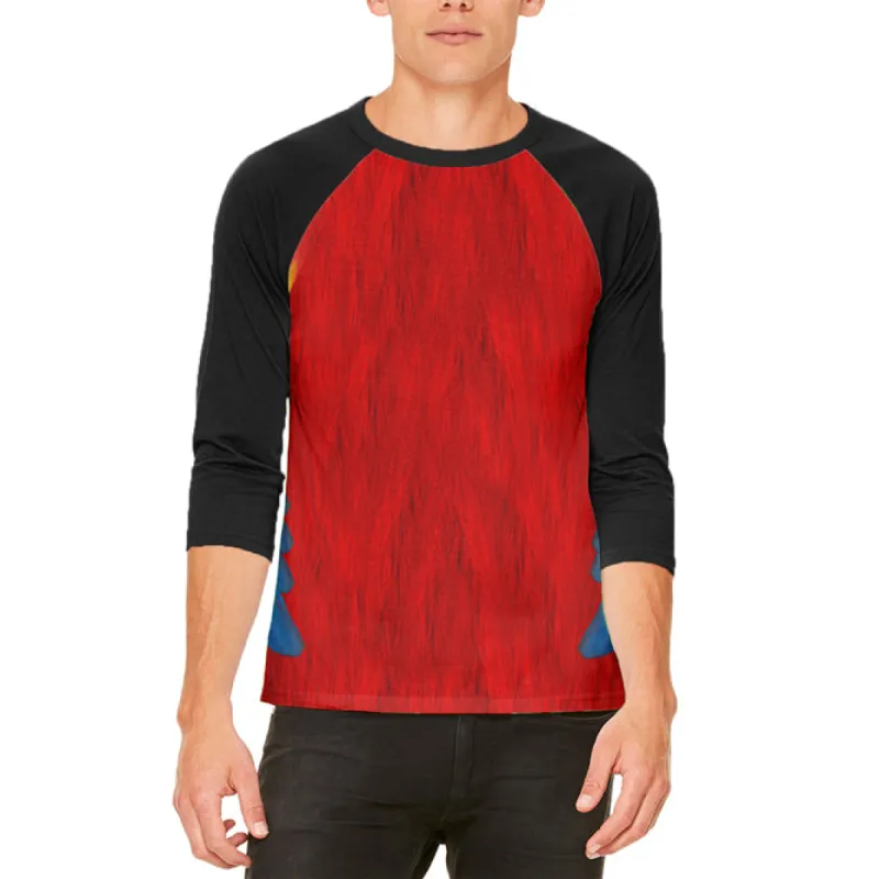 Halloween Costume Scarlet Macaw Parrot Feathers Costume Mens Raglan T Shirt sold by Old Glory