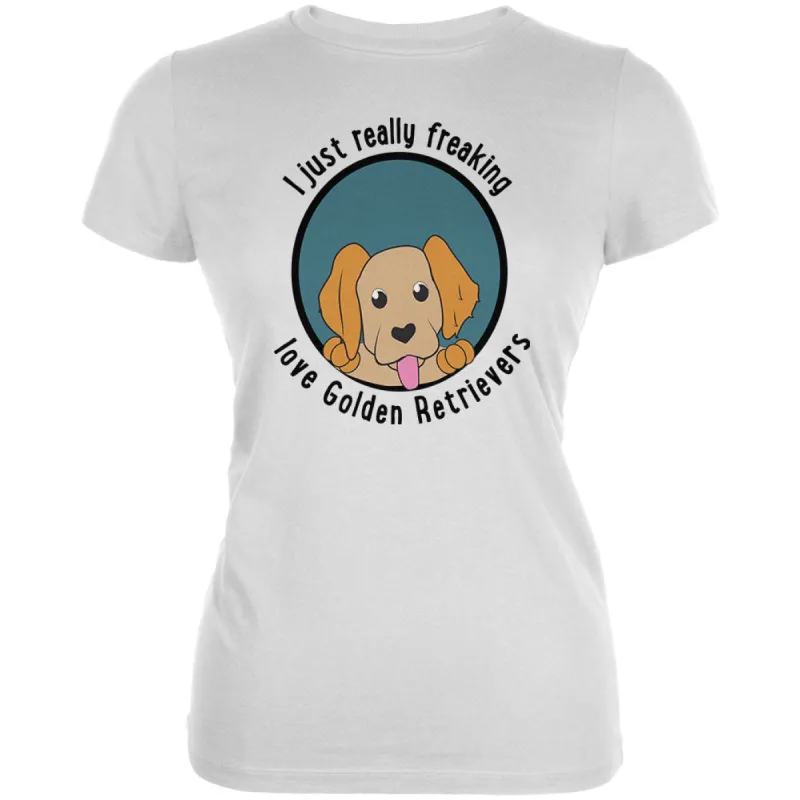 I Just Love Golden Retrievers Dog Juniors Soft T Shirt sold by Old Glory