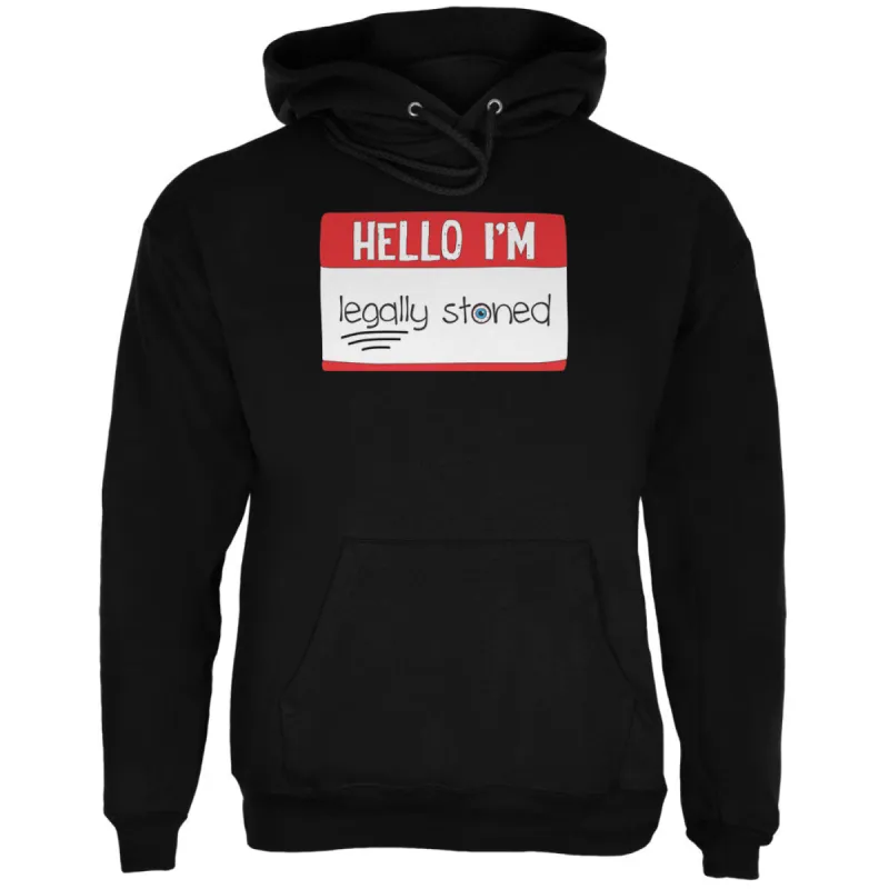 Halloween Hello I'm Legally Stoned Legalize Marijuana Mens Hoodie sold by Old Glory