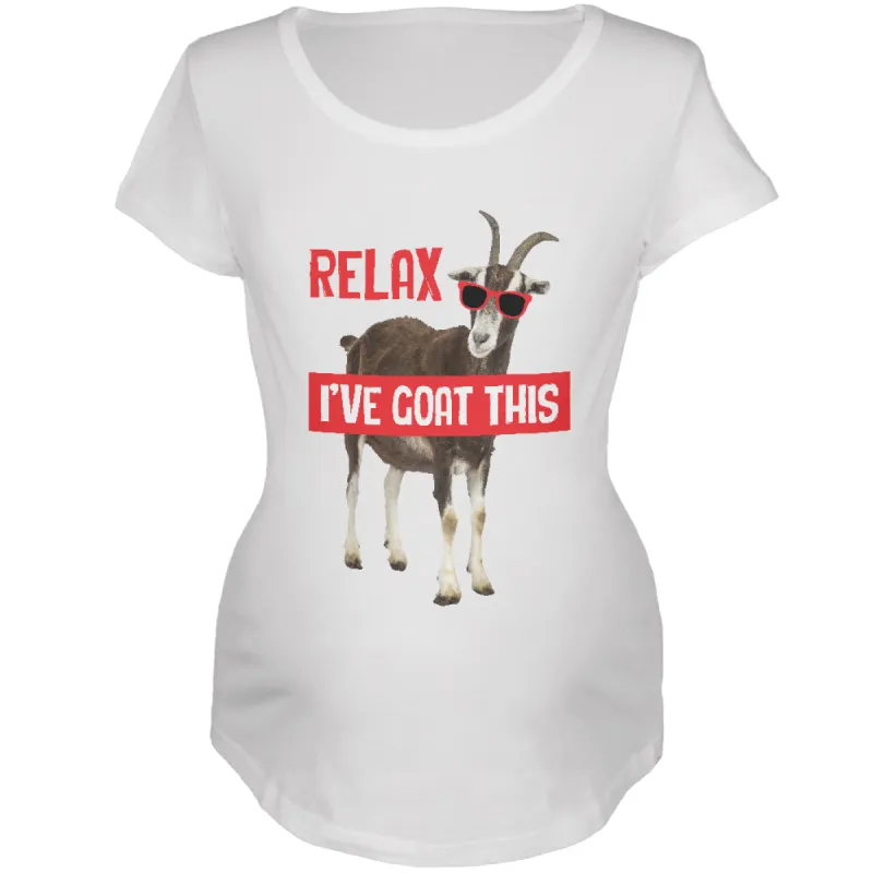 Relax I've Got Goat This Funny Maternity Soft T Shirt sold by Old Glory