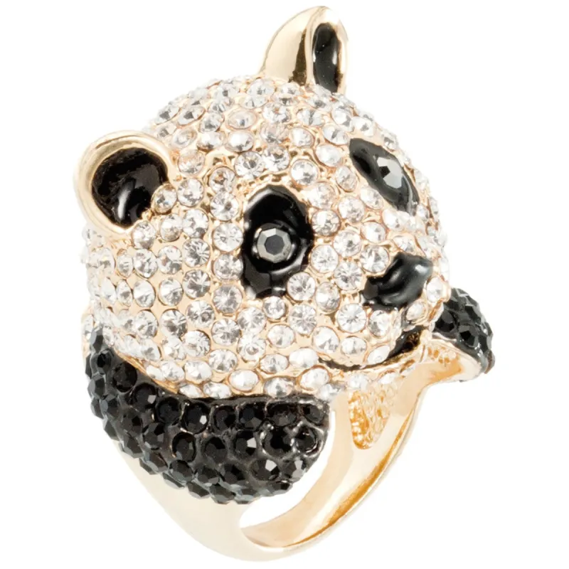 Panda Head Gemmed Ring sold by Old Glory