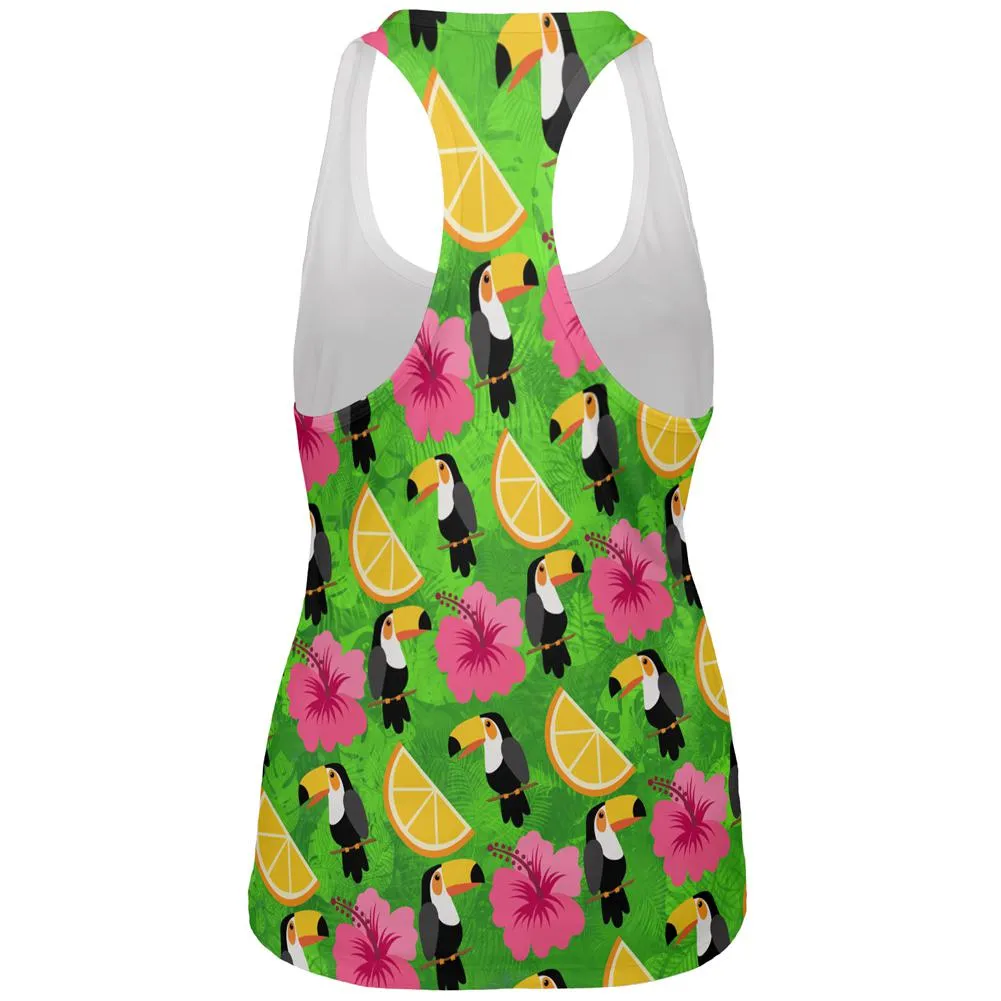 Tropical Vacation Toucan Pattern All Over Womens Work Out Tank Top sold by Old Glory product image thumbnail 2