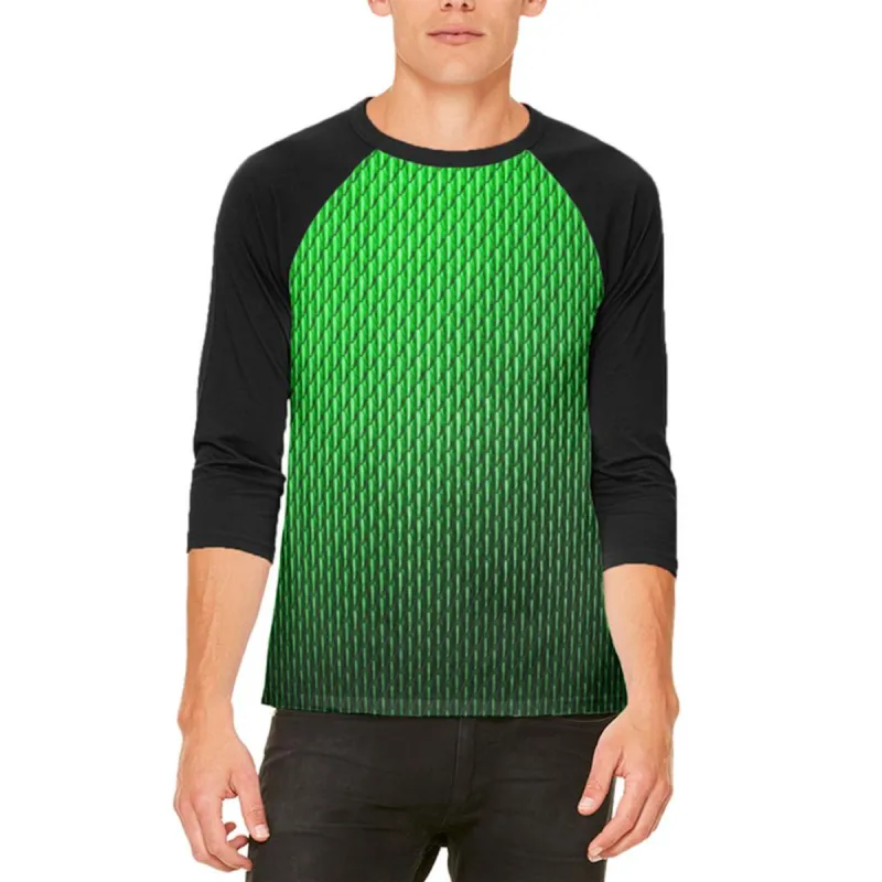 Halloween Green Earth Dragon Scales Costume Mens Raglan T Shirt sold by Old Glory