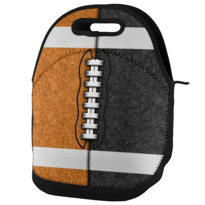 Fantasy Football Team Orange and Black Lunch Tote Bag sold by Old Glory