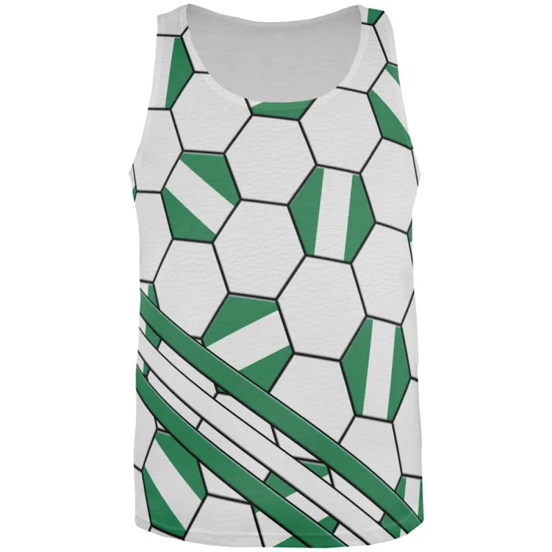 World Cup Nigeria Soccer Ball All Over Mens Tank Top sold by Old Glory