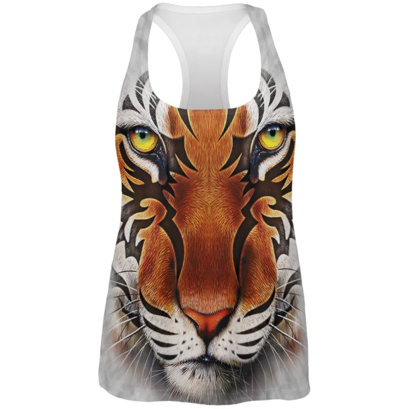 Tribal Tiger All Over Womens Racerback Tank Top sold by Old Glory