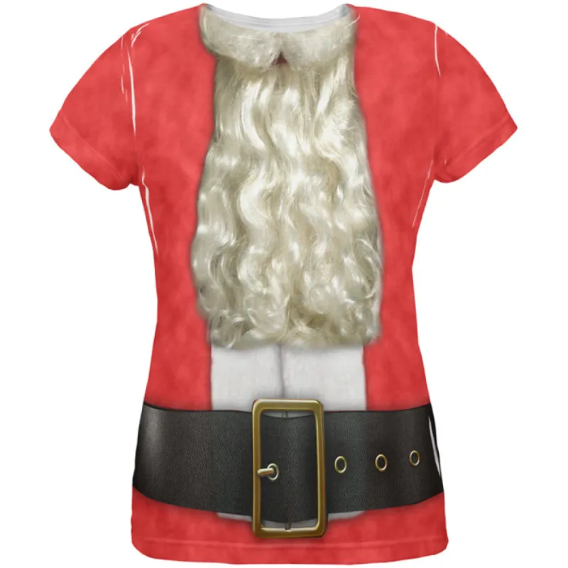 Christmas Bearded Santa Costume All Over Womens T Shirt sold by Old Glory