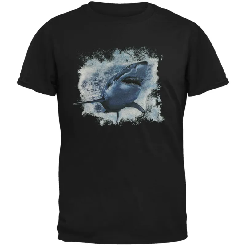 Great White Shark Black Adult T-Shirt sold by Old Glory