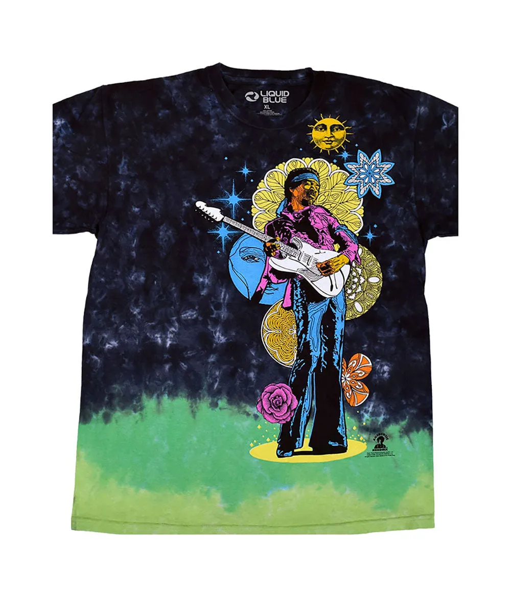 Jimi Hendrix- Jimi Shrooms Mens Tie Dye T Shirt sold by Old Glory