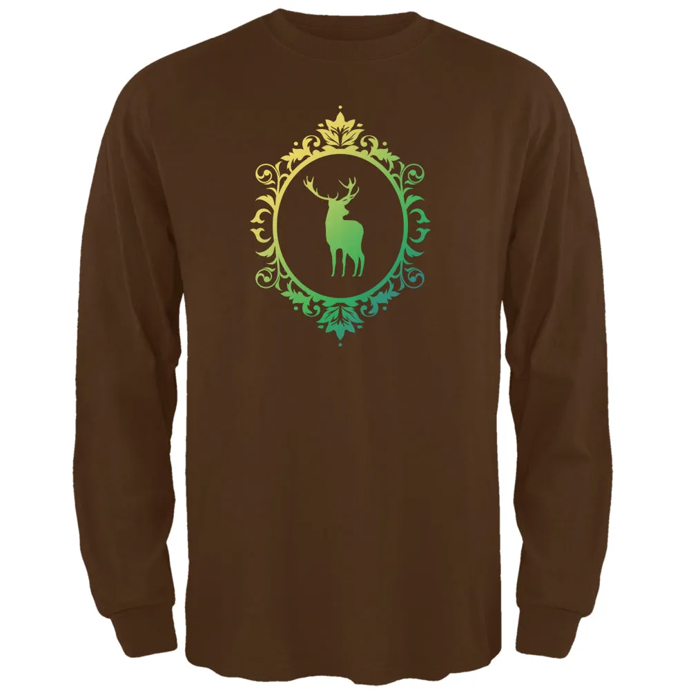 Deer Silhouette Brown Adult Long Sleeve T-Shirt sold by Old Glory