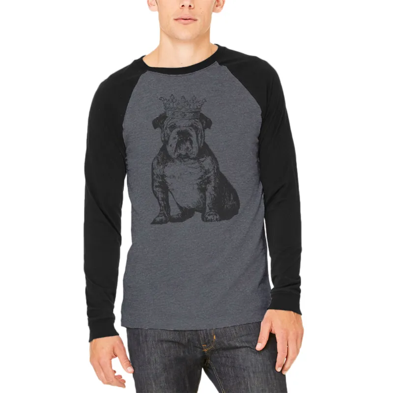 Bulldog Crown Mens Long Sleeve Raglan T Shirt sold by Old Glory