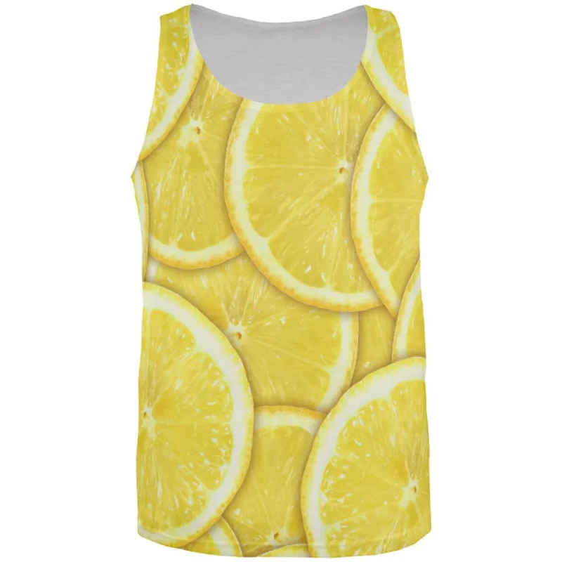 Lemon Lemons Citrus All Over Adult Tank Top sold by Old Glory