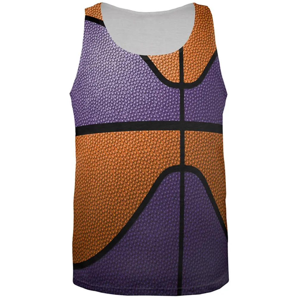 Championship Basketball Orange & Purple All Over Mens Tank Top sold by Old Glory