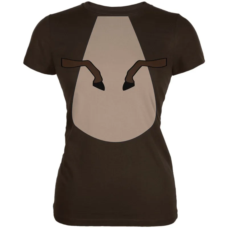 Halloween Horse Costume Brown Pony Juniors Soft T Shirt sold by Old Glory