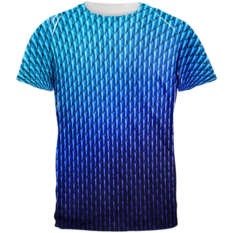 Halloween Blue Ice Dragon Scales Costume All Over Mens T Shirt sold by Old Glory