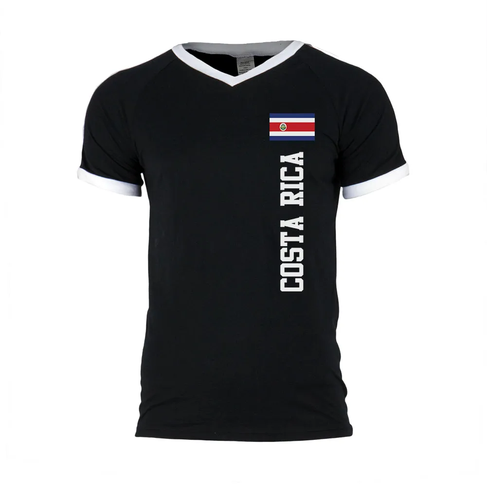 World Cup Costa Rica Mens Soccer Jersey V-Neck T-Shirt sold by Old Glory