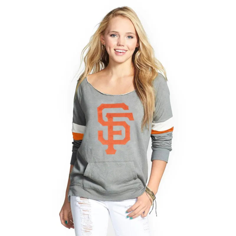 San Francisco Giants - Logo Deal Juniors Scoop Neck Pocket Sweatshirt sold by Old Glory