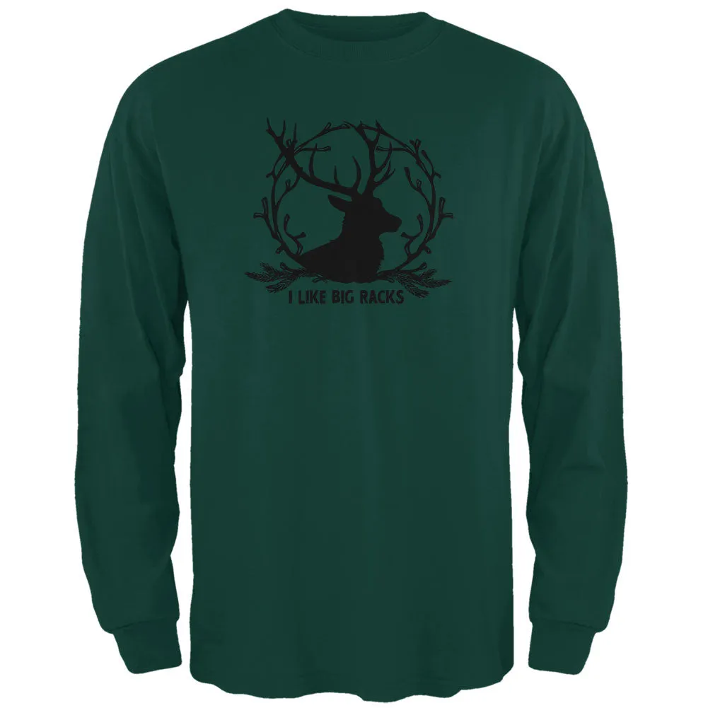 Buck Deer I Like Big Racks Funny Pun Mens Long Sleeve T Shirt sold by Old Glory