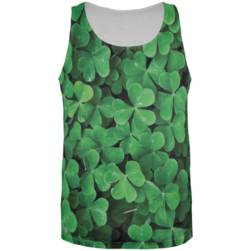 Shamrocks All Over Adult Tank Top sold by Old Glory