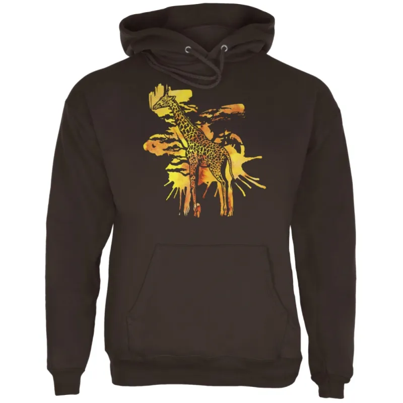 Giraffe Safari Splatter Mens Hoodie sold by Old Glory