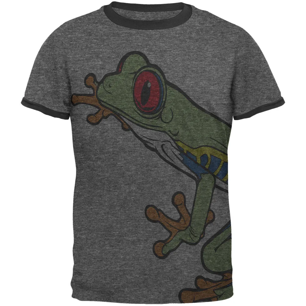 Big Tree Frog All Over Heather Men's Ringer T-Shirt sold by Old Glory