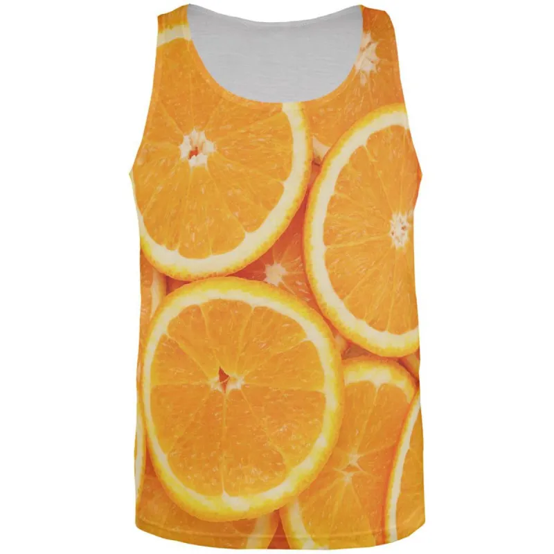 Orange Oranges Citrus All Over Adult Tank Top sold by Old Glory