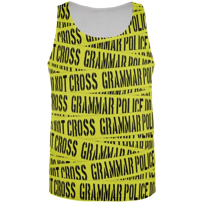 Grammar Police All Over Adult Tank Top sold by Old Glory