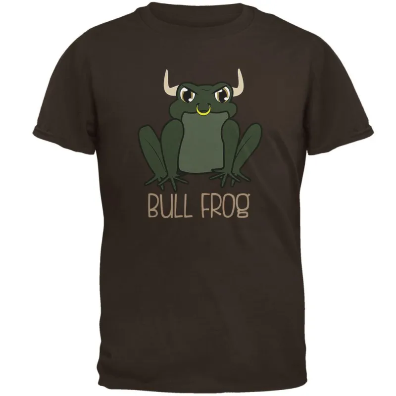 Bull Frog Funny Pun Mens T Shirt sold by Old Glory