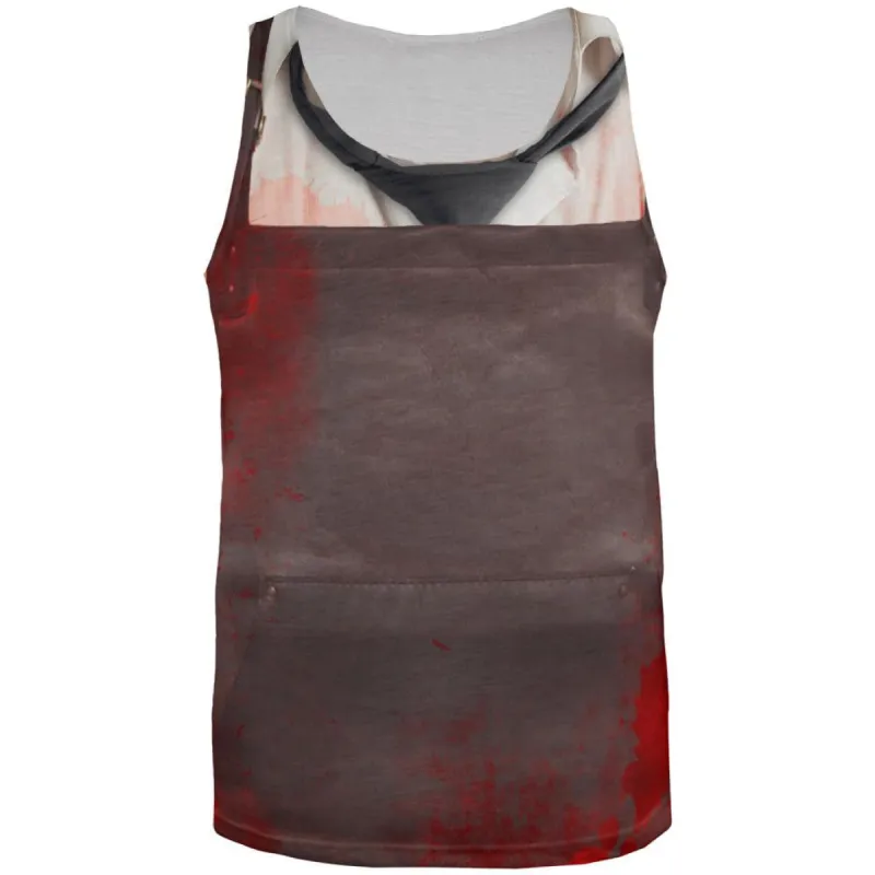 Leather Face Costume All Over Adult Tank Top sold by Old Glory