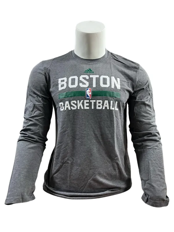 Boston Celtics - On Court Adidas Aeroknit Mens Long Sleeve T Shirt sold by Old Glory