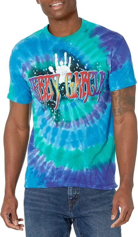 Jerry Garcia - Cosmic Spiral Tie Dye Mens T Shirt sold by Old Glory
