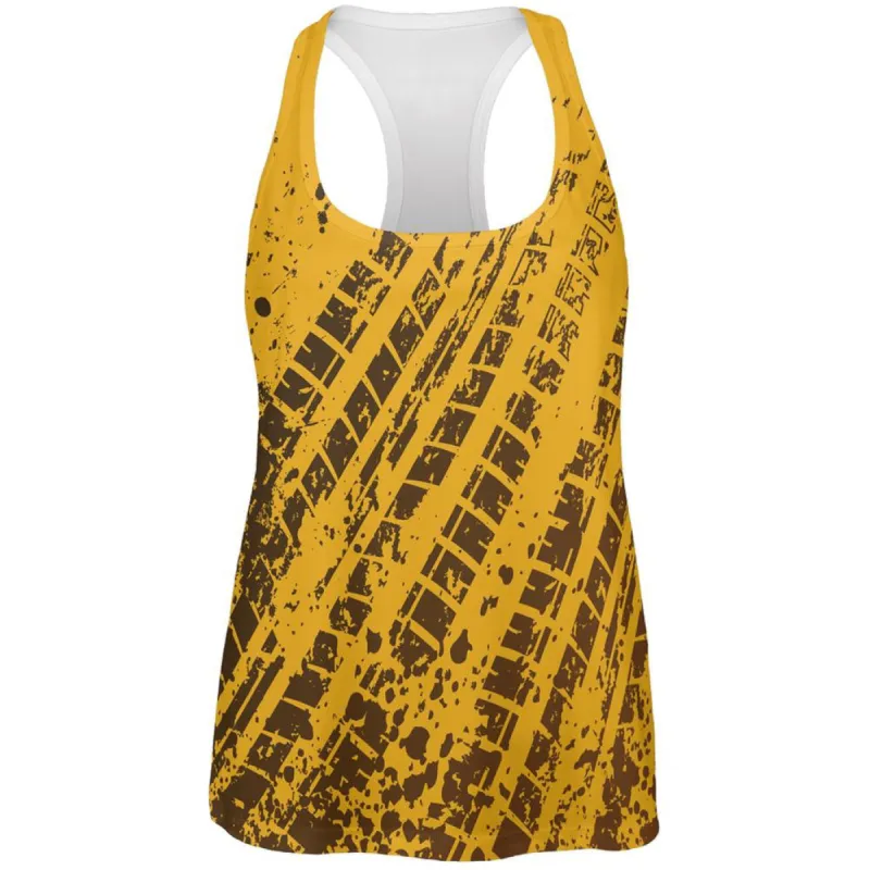 Mud & Tire Tracks All Over Womens Racerback Tank Top sold by Old Glory