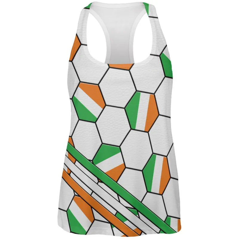 World Cup Ireland Soccer Ball All Over Womens Work Out Tank Top sold by Old Glory