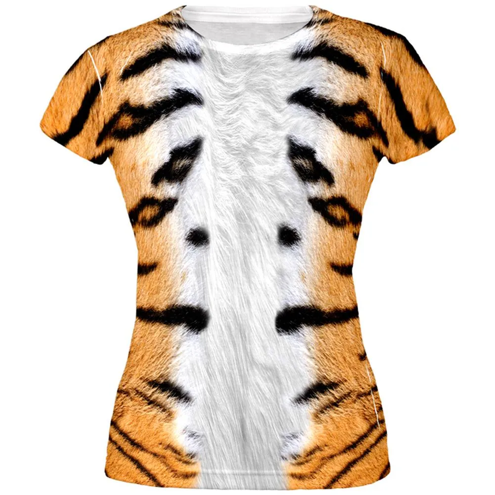 Halloween Tiger Costume All Over Juniors T-Shirt sold by Old Glory