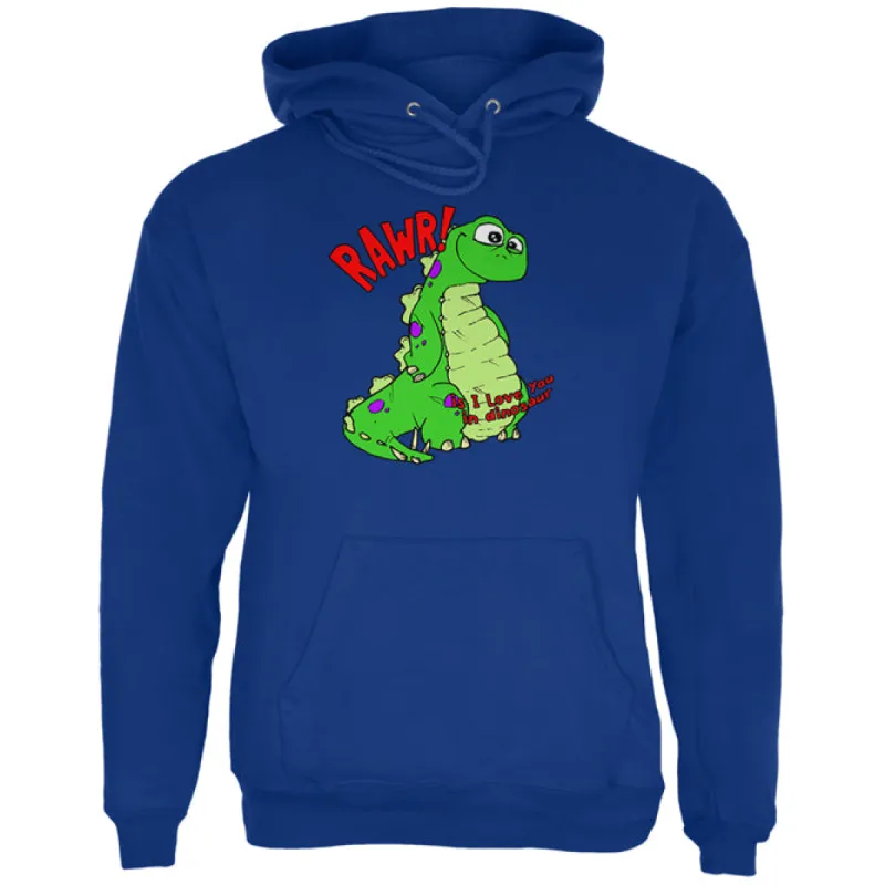 RAWR I Love You Dinosaur Mens Hoodie sold by Old Glory