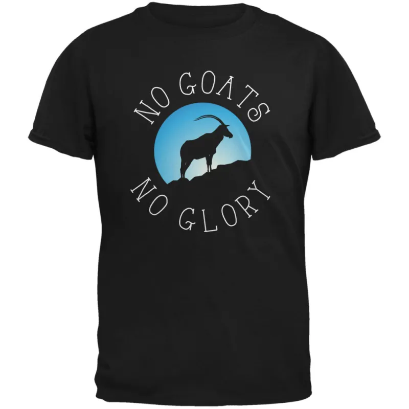 No Guts Goats No Glory Black Adult T-Shirt sold by Old Glory