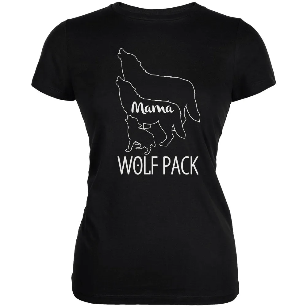 Wolf Pack Mama Mom Mother Juniors Soft T Shirt sold by Old Glory