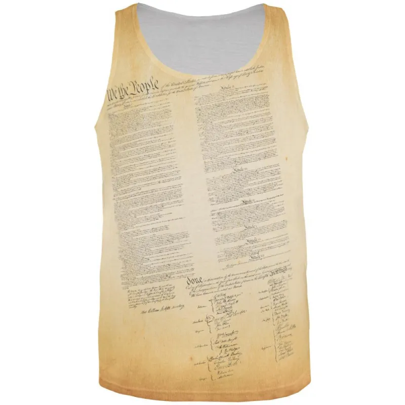 Constitution United States America All Over Adult Tank Top sold by Old Glory