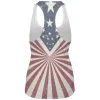 4th of July Born Free Distressed American Eagle All Over Womens Work Out Tank Top sold by Old Glory