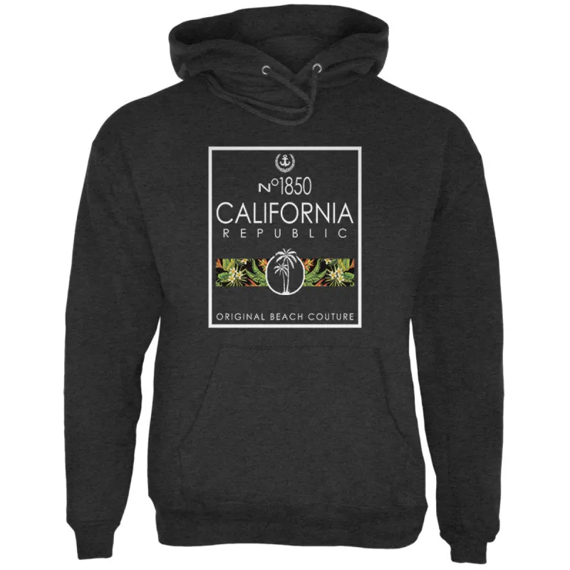 Floral Palm Tree Beach Couture California Republic Mens Hoodie sold by Old Glory