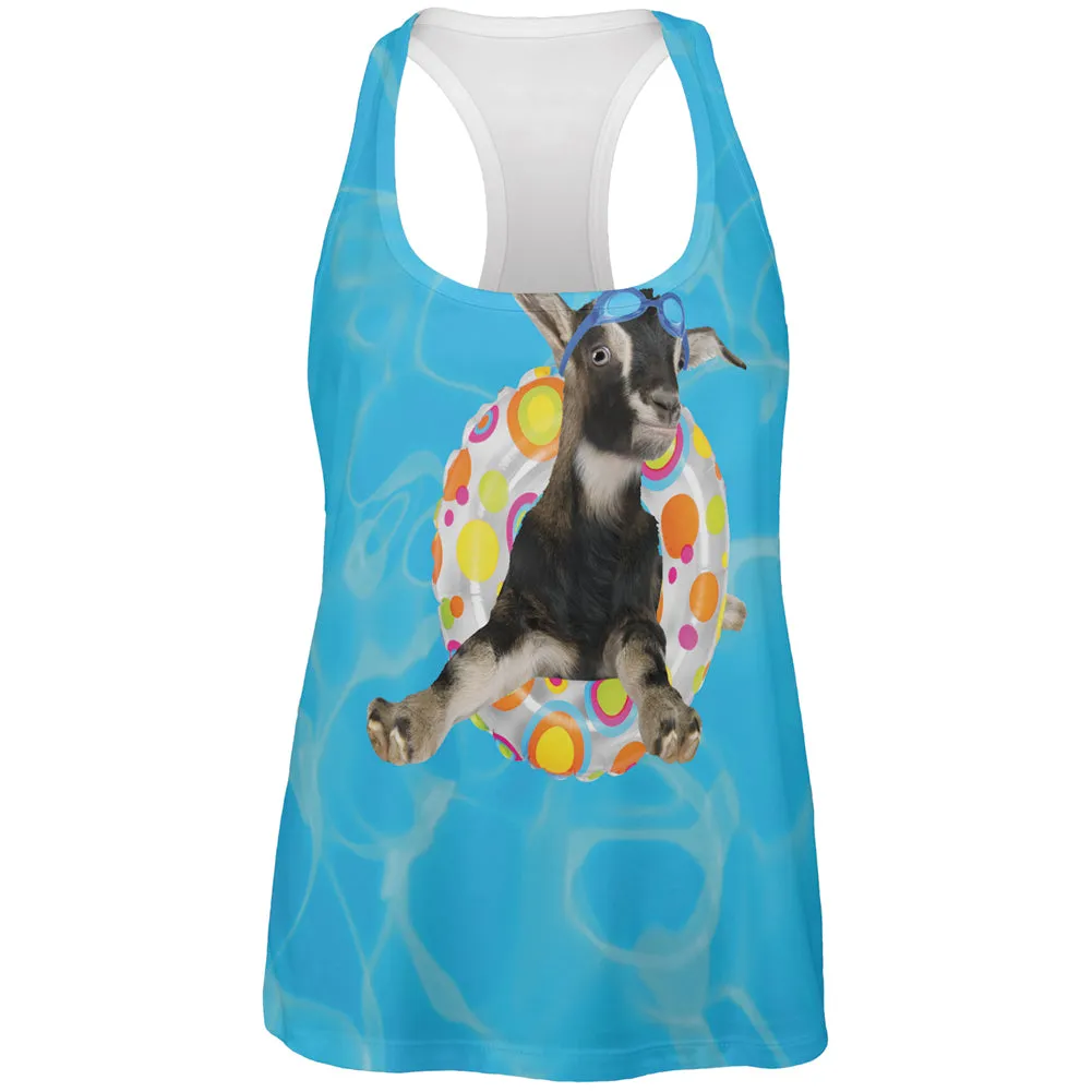 Whatever Floats Your Goat Boat Funny All Over Womens Work Out Tank Top sold by Old Glory