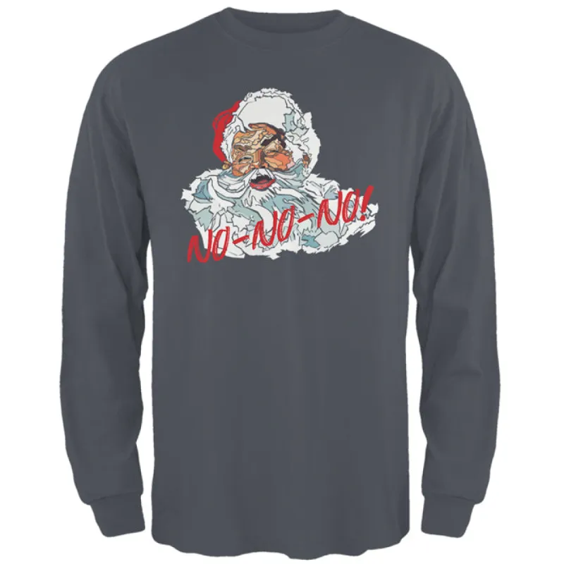 Christmas Santa Claus No No No Funny Mens Long Sleeve T Shirt sold by Old Glory