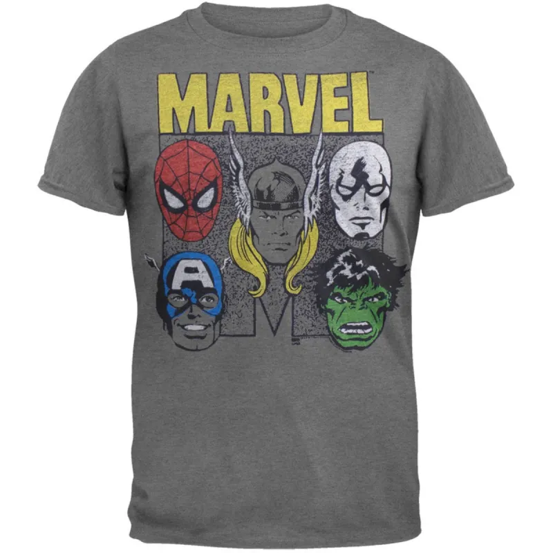 Marvel Heroes - Faces Soft T-Shirt sold by Old Glory