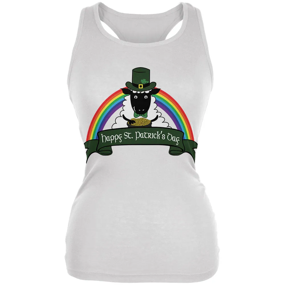 St. Patrick's Day Irish Sheep Leprechaun Gold Luck Juniors Soft Tank Top sold by Old Glory