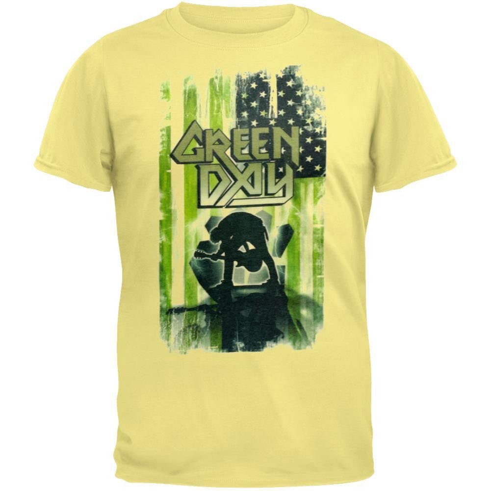 Green Day - Distressed Flag Soft T-Shirt sold by Old Glory