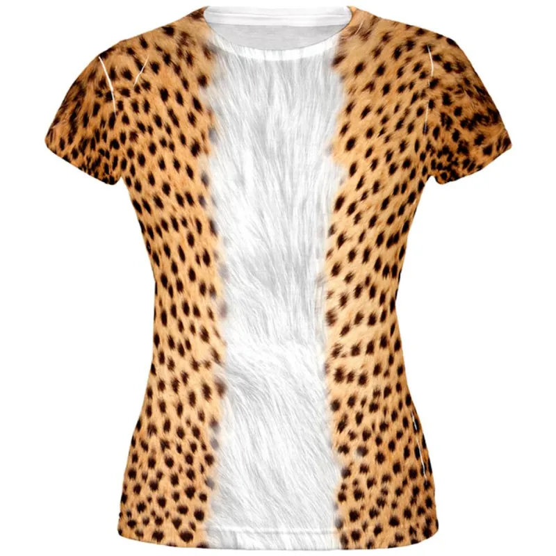 Halloween Cheetah Costume All Over Juniors T-Shirt sold by Old Glory