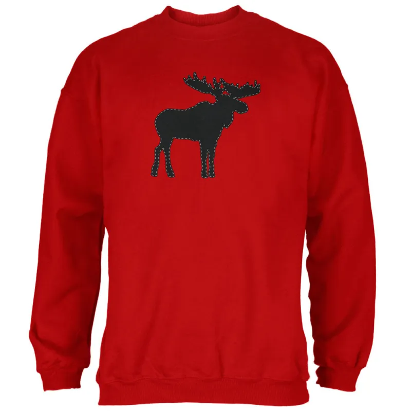 Moose Faux Stitched Mens Sweatshirt sold by Old Glory