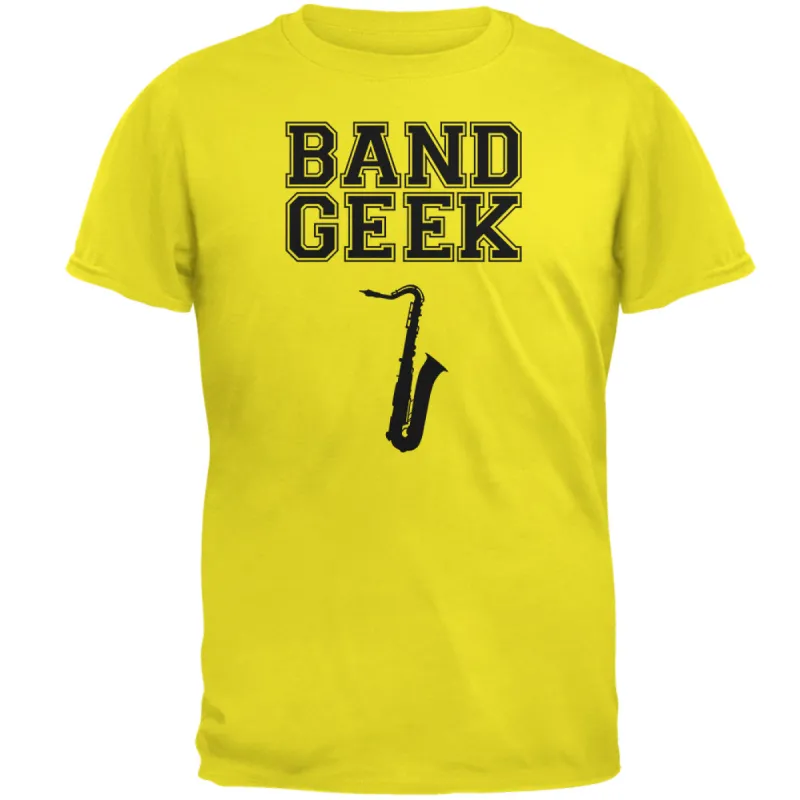 Band Geek Saxophone Mens T Shirt sold by Old Glory