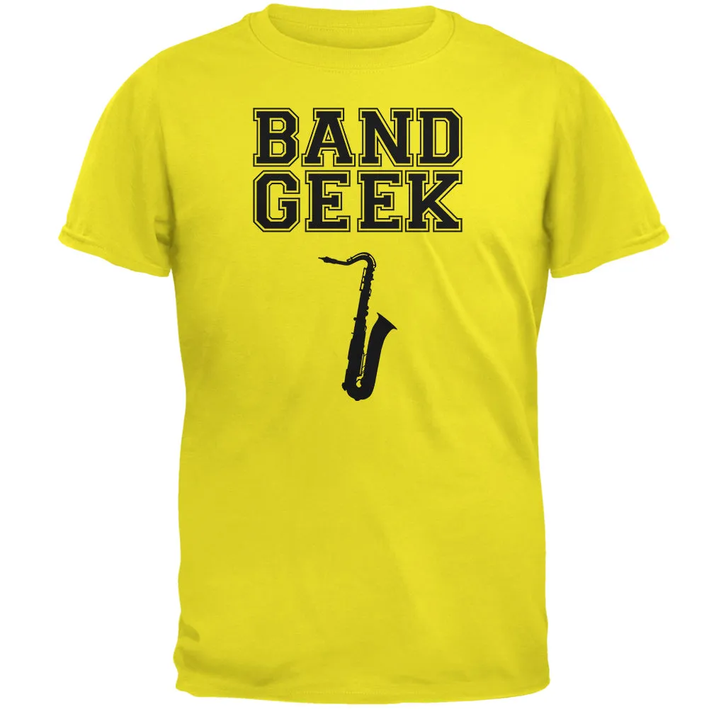 Band Geek Saxophone Mens T Shirt sold by Old Glory